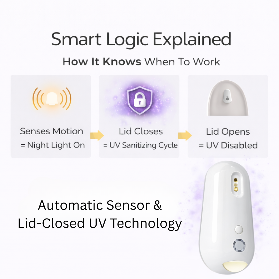 Self Cleaning UV Toilet Sanitizer & Night Light