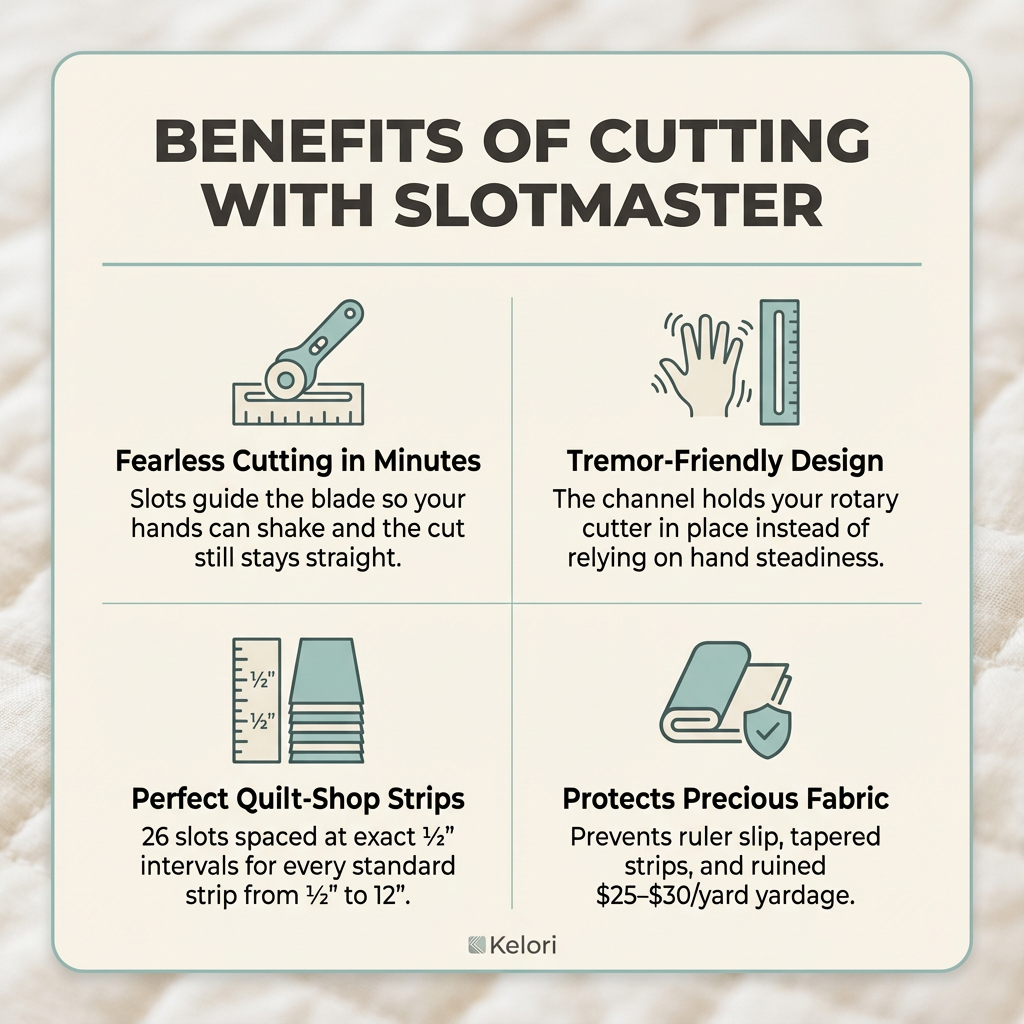 Protect Your Precious Fabric, Matching Points, and Quilting Confidence with SlotMaster™