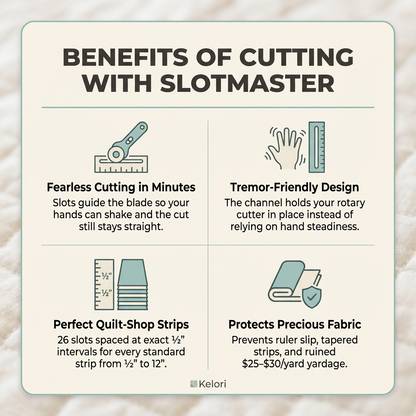 Protect Your Precious Fabric, Matching Points, and Quilting Confidence with SlotMaster™