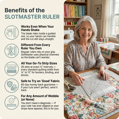 Protect Your Precious Fabric, Matching Points, and Quilting Confidence with SlotMaster™